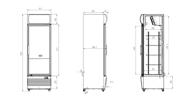 Rasonic 飲品展示櫃 |1°C–10°C |370L 容量 汽水櫃| 樂信牌 RCN-BDW6602 - 富達廚具 RCN-BDW6602