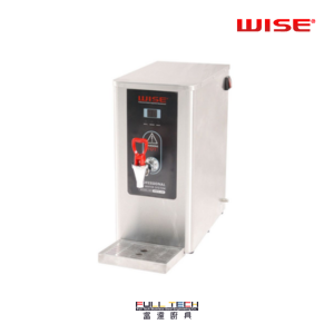 WISE WBTK-12L 12L 商用電熱水機正面圖及不鏽鋼接水盤
