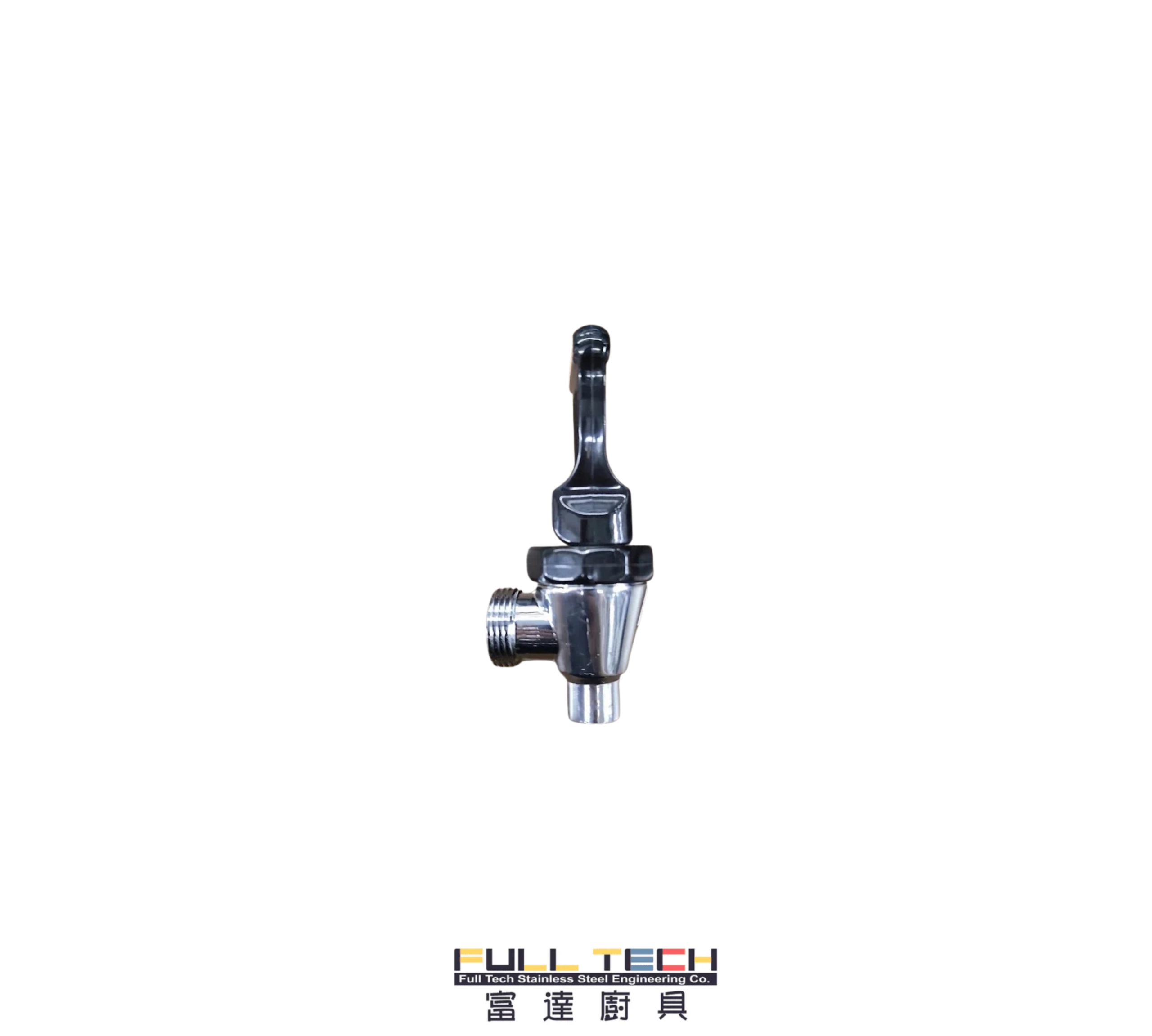 商用金屬出水龍頭 (Metal Dispenser Faucet)。採用耐高溫金屬鍍鉻主體及防燙推拉把手設計，專為商用開水器、電熱水機及保溫茶桶而設[cite: 10]。具備標準螺絲牙接口及防漏結構，提供全港水吧維修配件批發。